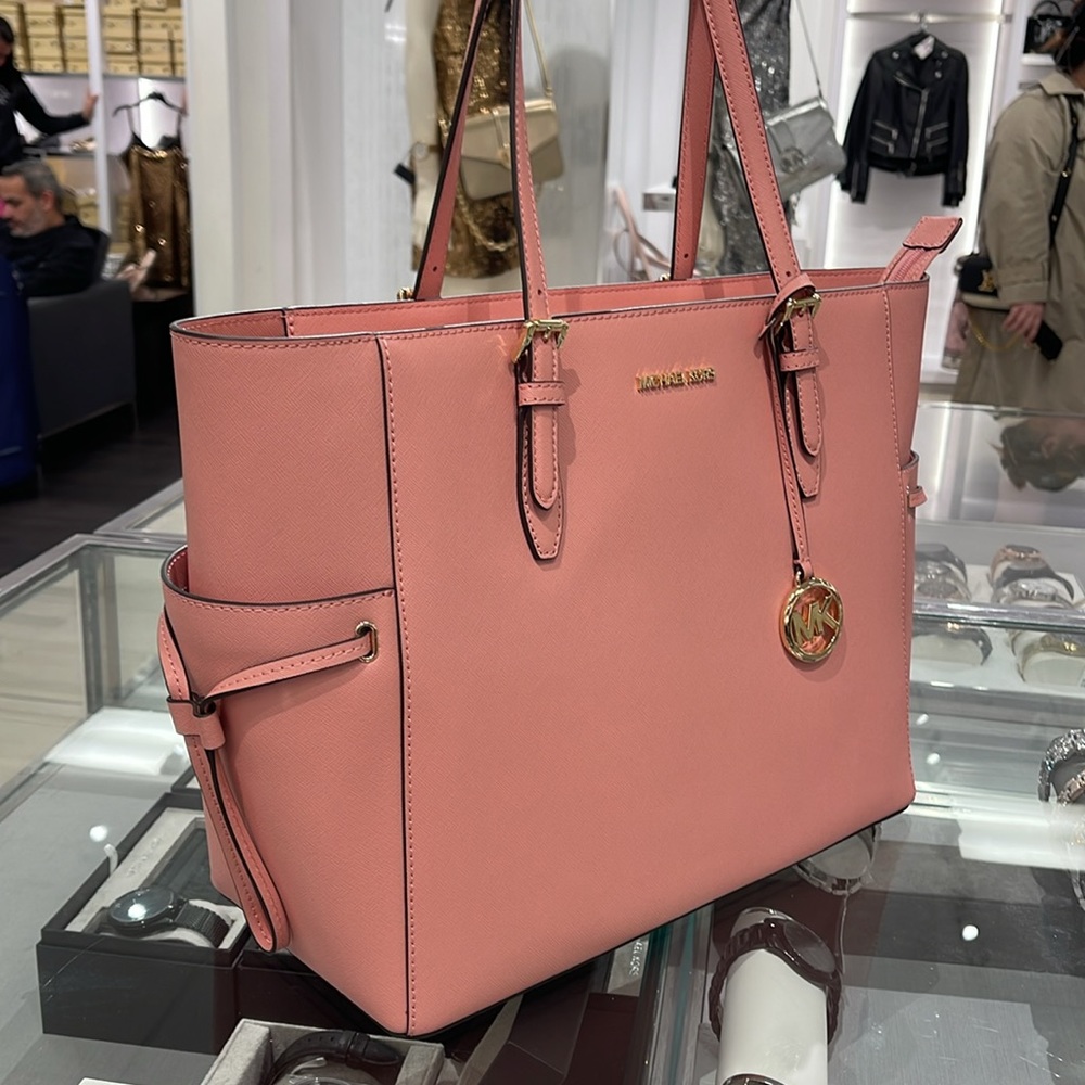 MICHAEL KORS 
Gilly Large Saffiano Leather Tote Shoulder Bag 
Primrose 
NWT - Picture 3 of 16